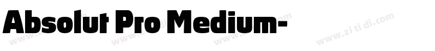 Absolut Pro Medium字体转换